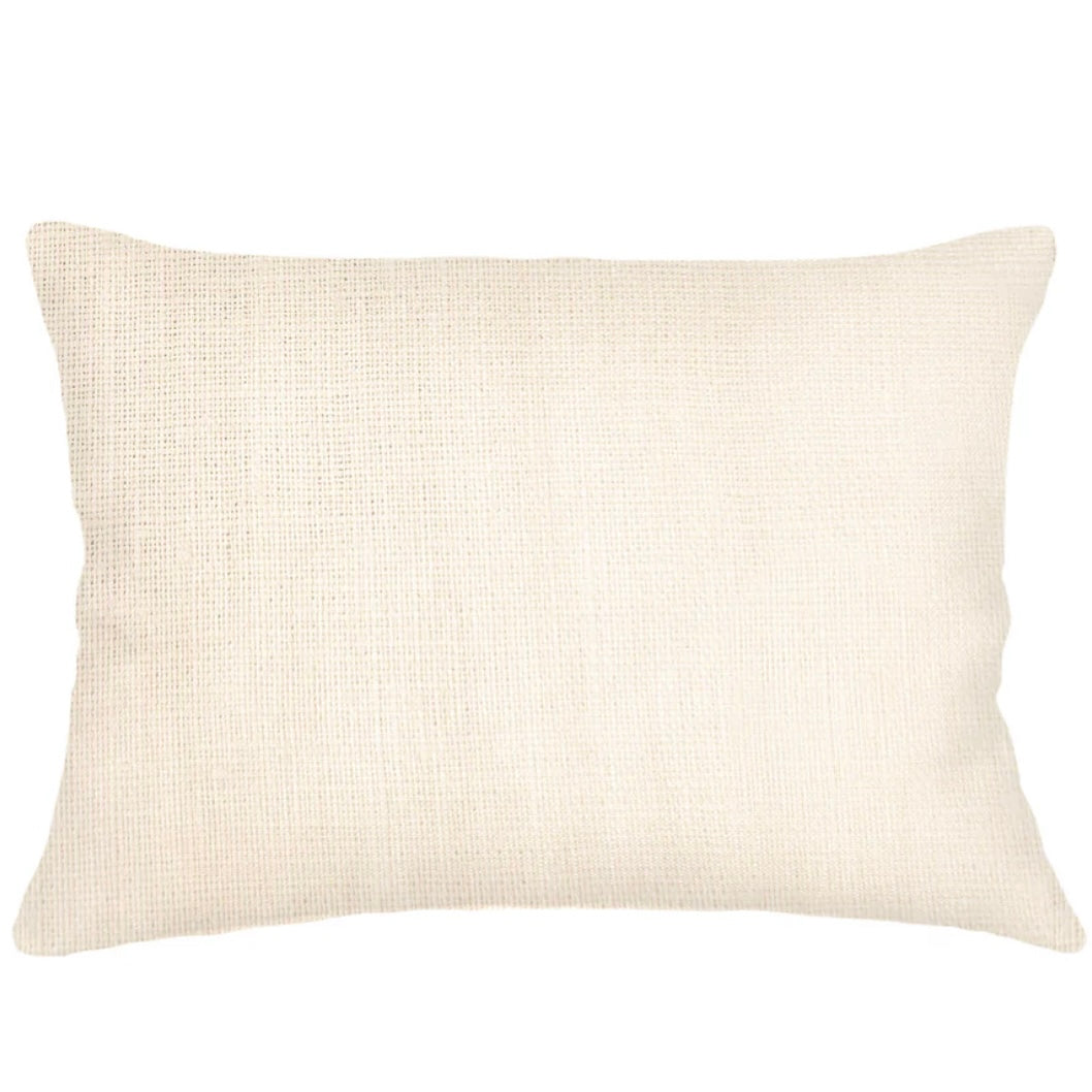 Anaya Home So Soft Linen Ivory Lumbar Pillow 14x20 With Down Insert ~ DREAMY BEDDING SALE ~ Limited Quantity - Image 1