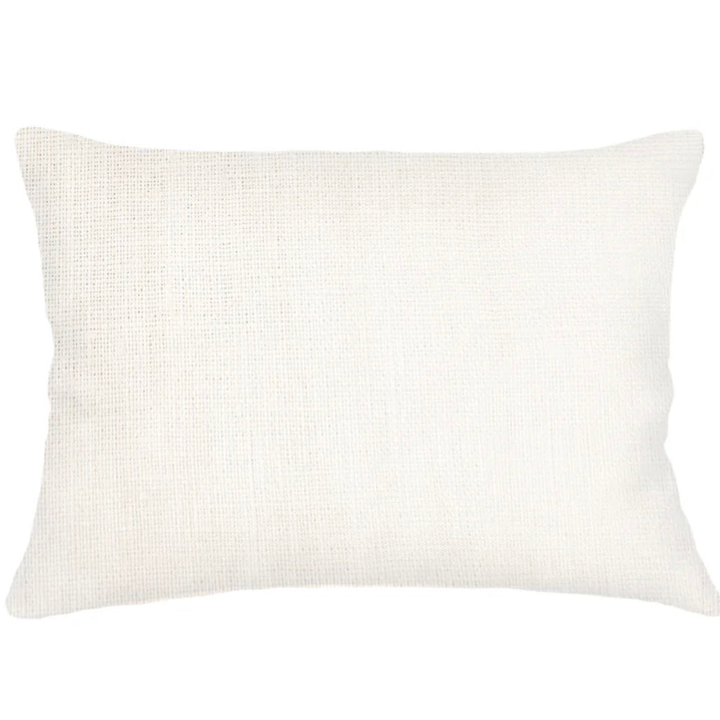 Anaya Home So Soft Linen Natural White Lumbar Pillow 14x20 With Down Insert ~ DREAMY BEDDING SALE ~ Limited Quantity - Image 1