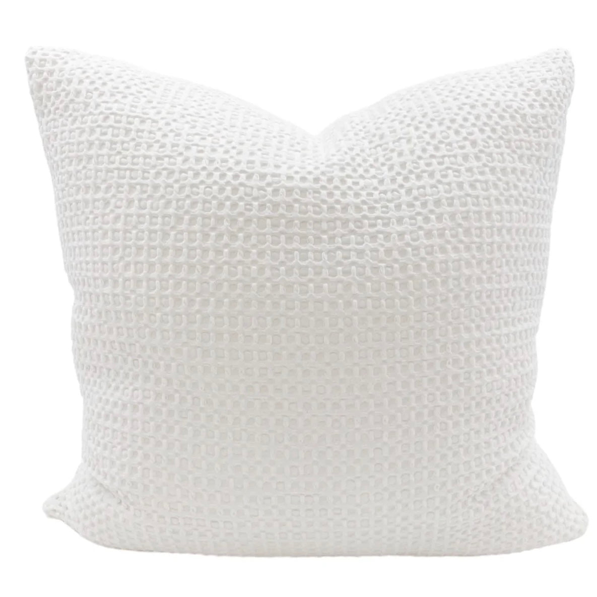 Anaya Home Cool Cotton White Waffle Weave Pillow 20x20 With Down Insert ~ DREAMY BEDDING SALE ~ Limited Quantity - Image 3