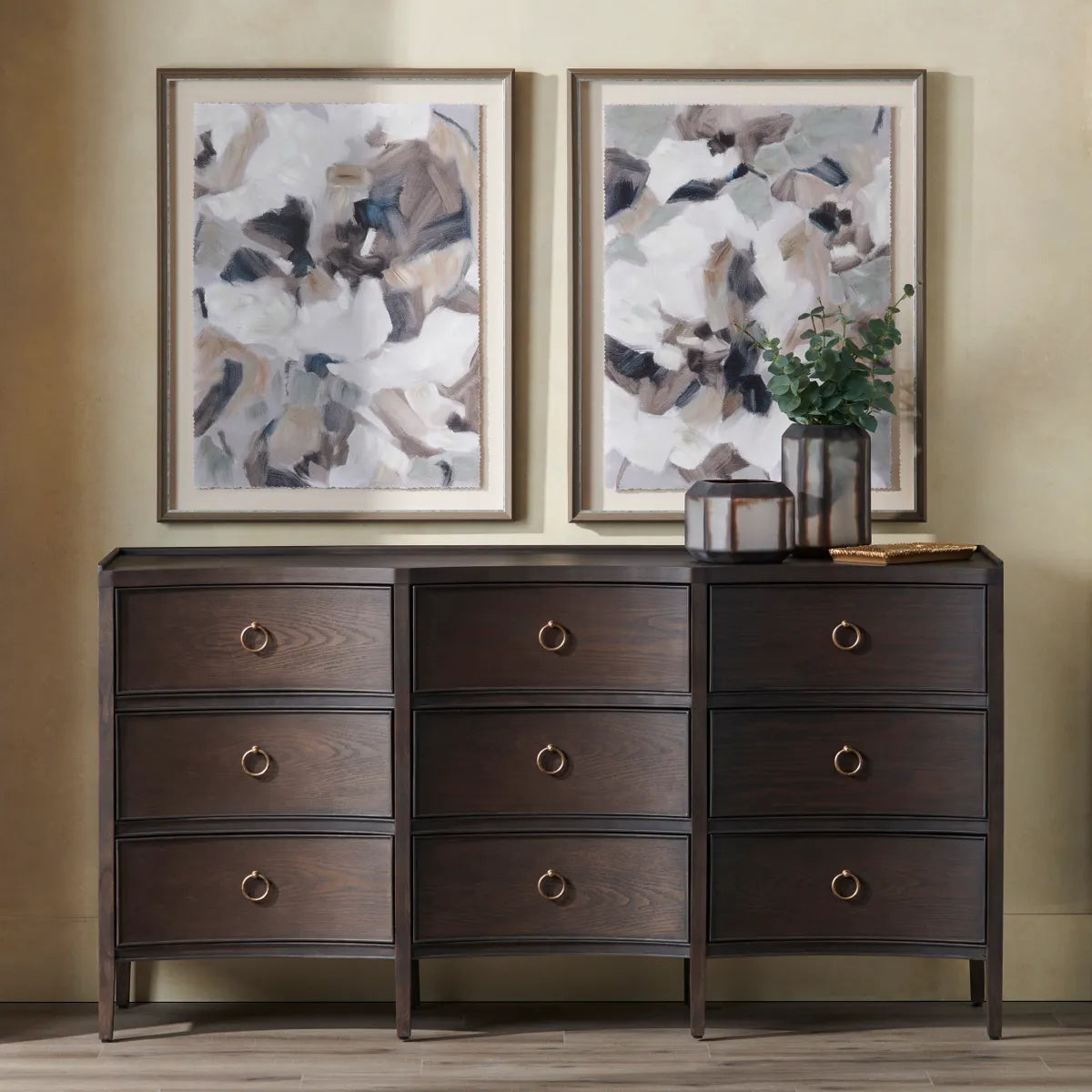 Crestview Collection Bristol Hand Painted Wall Art ~ Set Of 2 - Image 1
