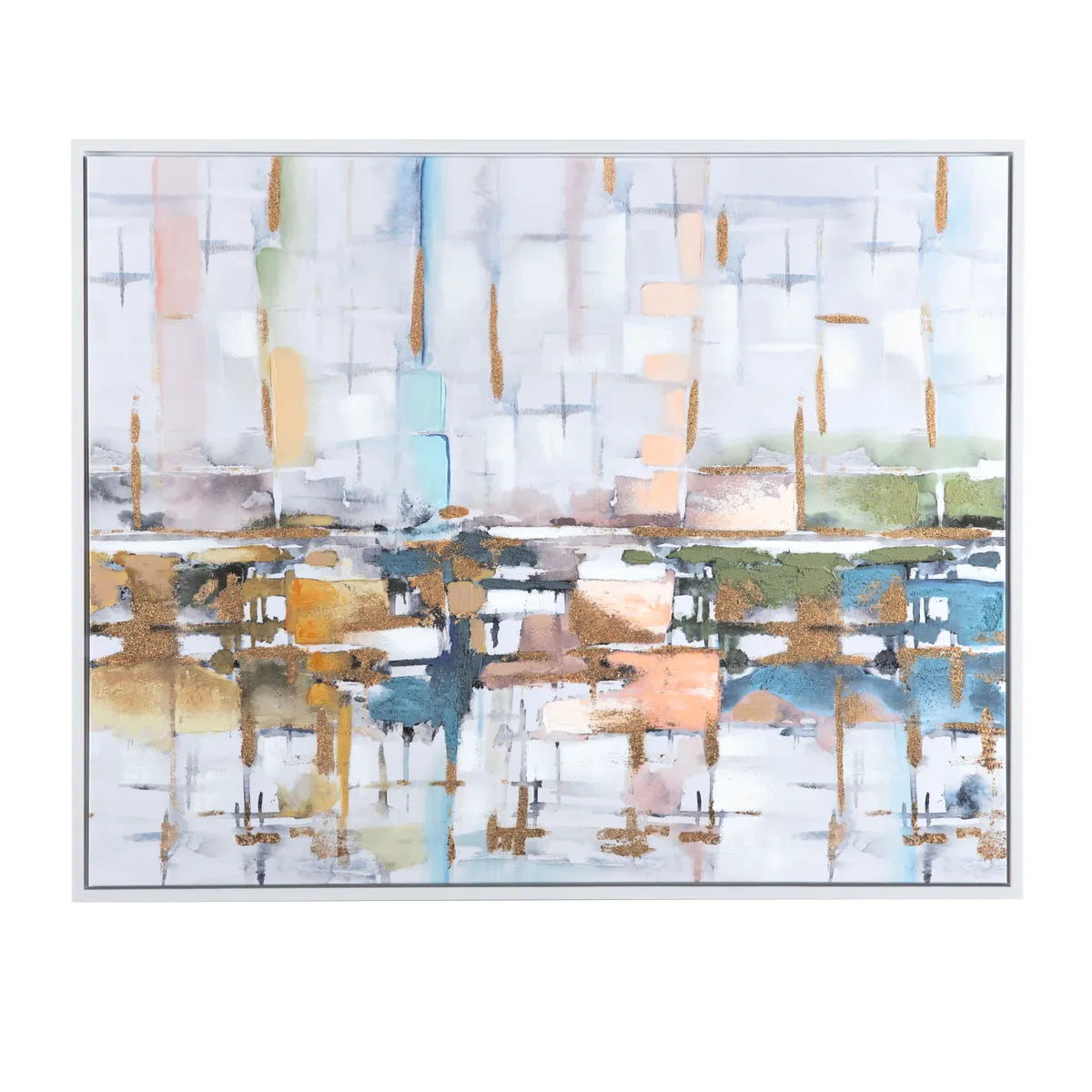 Crestview Collection Marlea Hand Finished Canvas Wall Art - Image 1