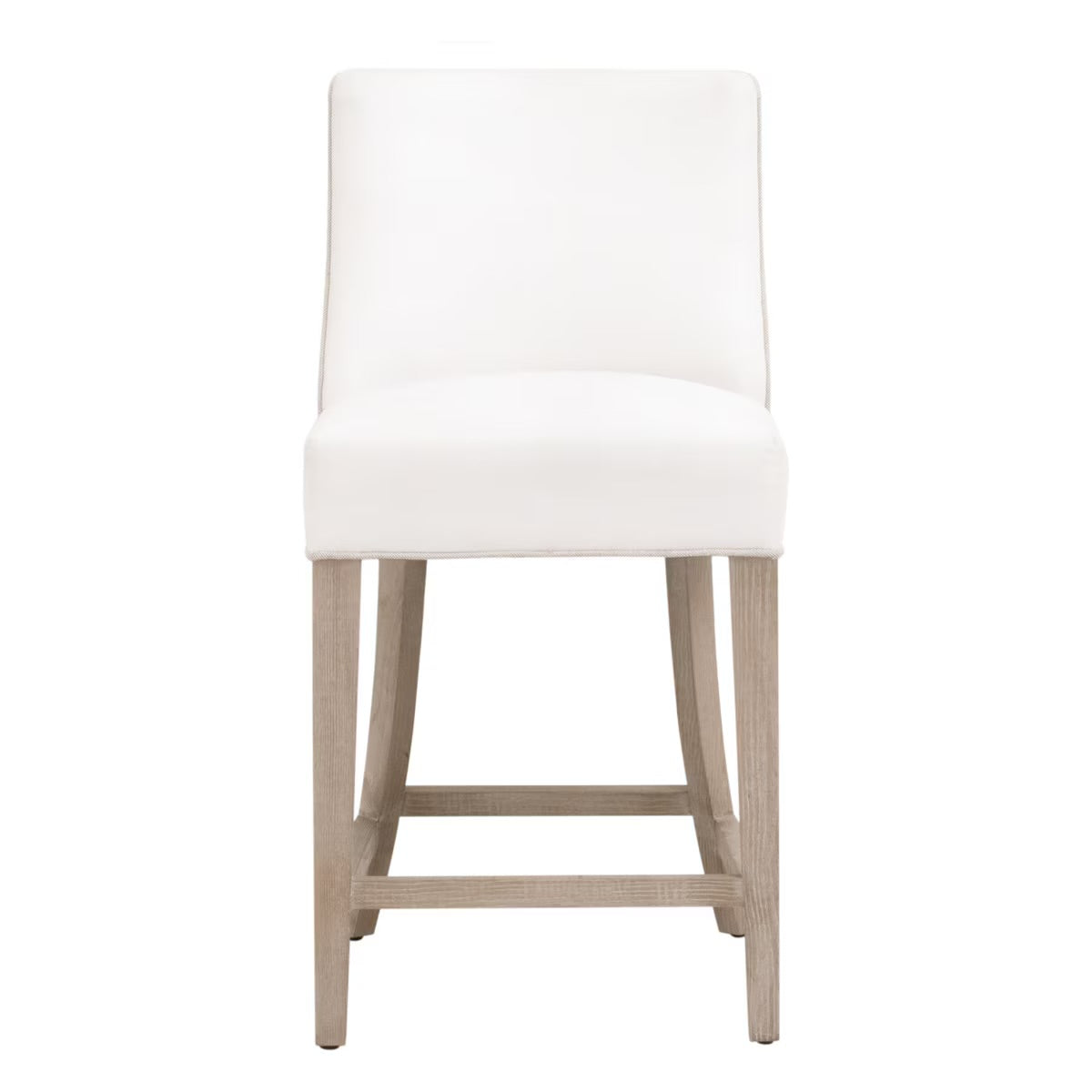 Essentials For Living Duet Counter Stool ~ LiveSmart Peyton-Pearl, Performance Bisque French Linen With Natural Gray Ash Frame - Image 1