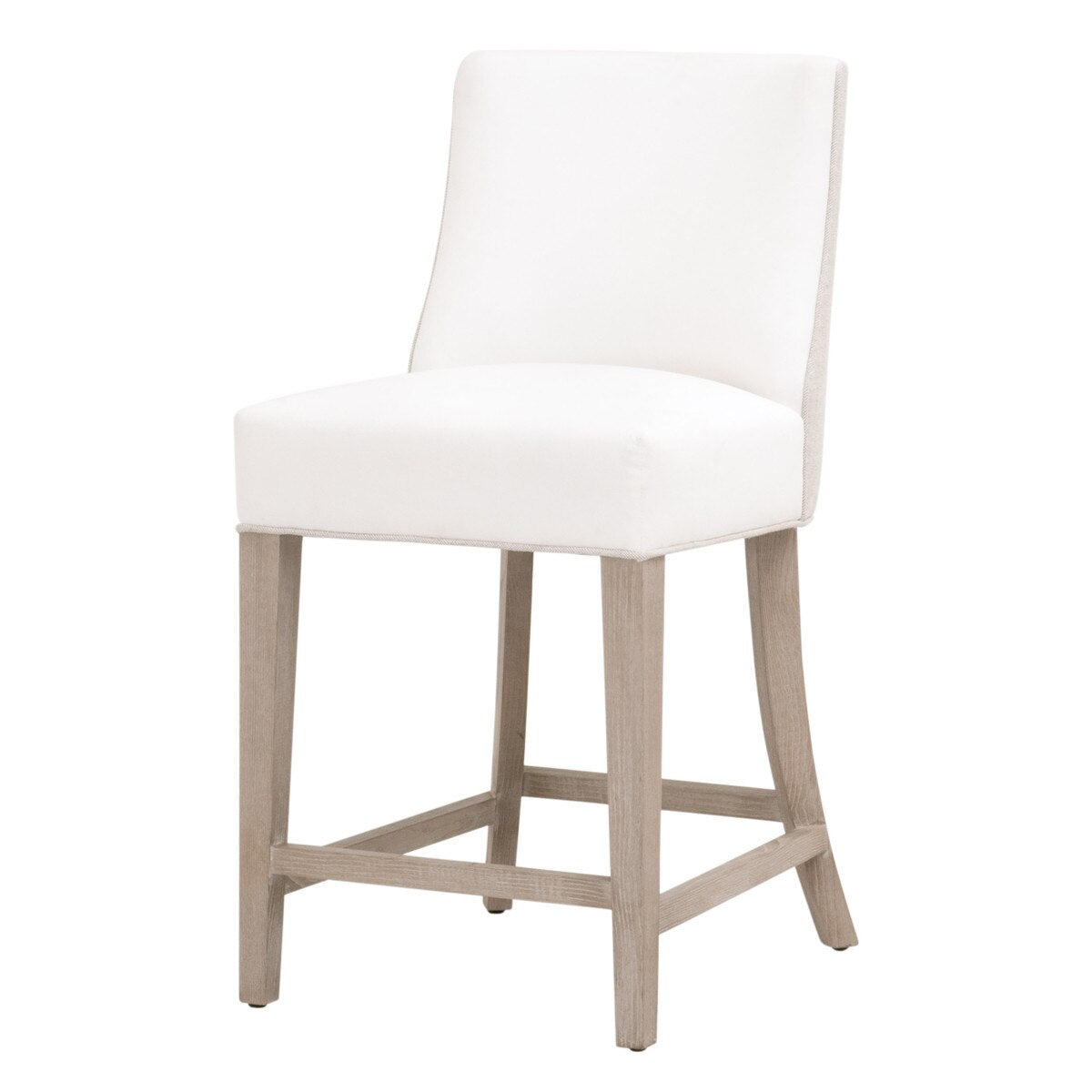 Essentials For Living Duet Counter Stool ~ LiveSmart Peyton-Pearl, Performance Bisque French Linen With Natural Gray Ash Frame - Image 2