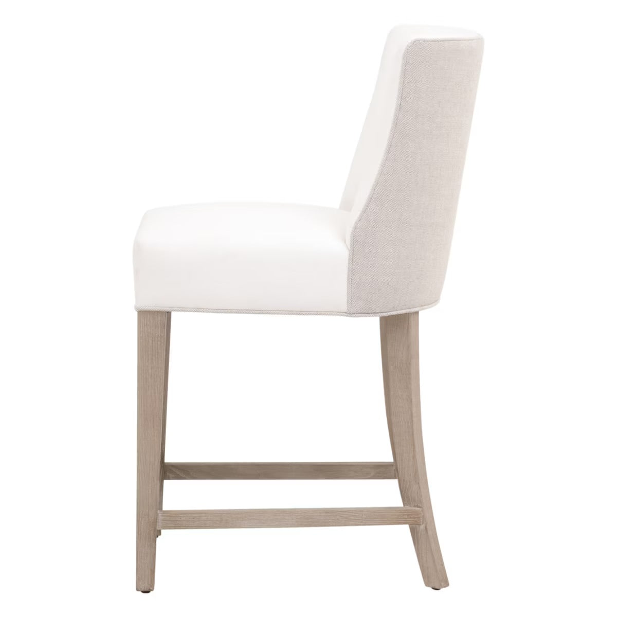 Essentials For Living Duet Counter Stool ~ LiveSmart Peyton-Pearl, Performance Bisque French Linen With Natural Gray Ash Frame - Image 3