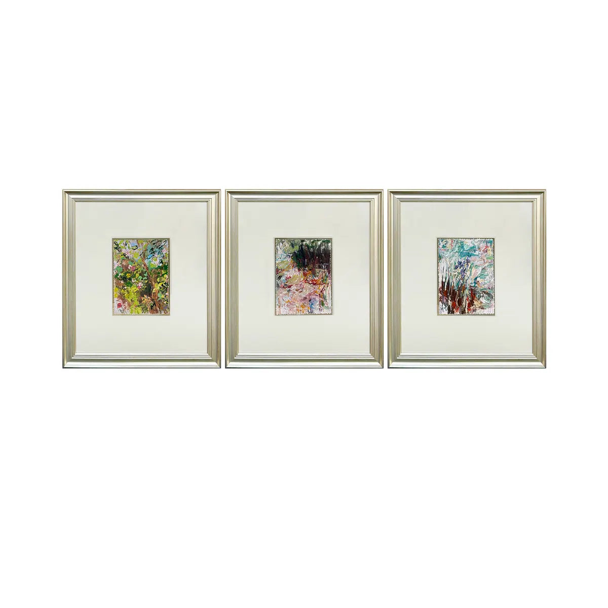 Crestview Collection Stratton Hand Painted Canvas Wall Art  ~ Set Of 3 - Image 1