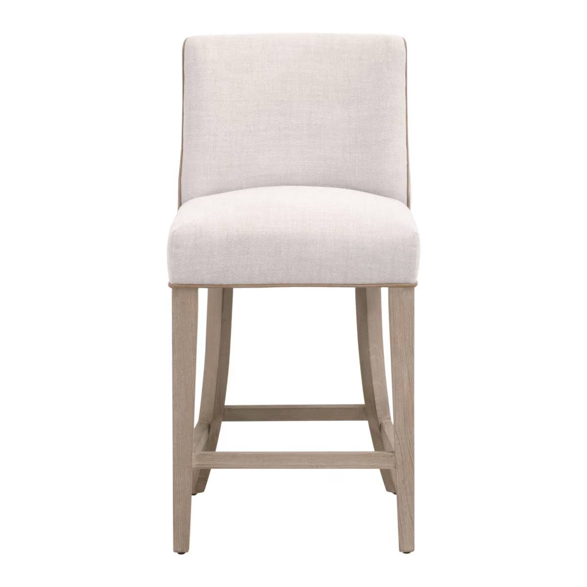 Essentials For Living Duet Counter Stool ~ Performance Bisque French Linen, Ivanhoe-Toast With Natural Gray Ash Frame - Image 1