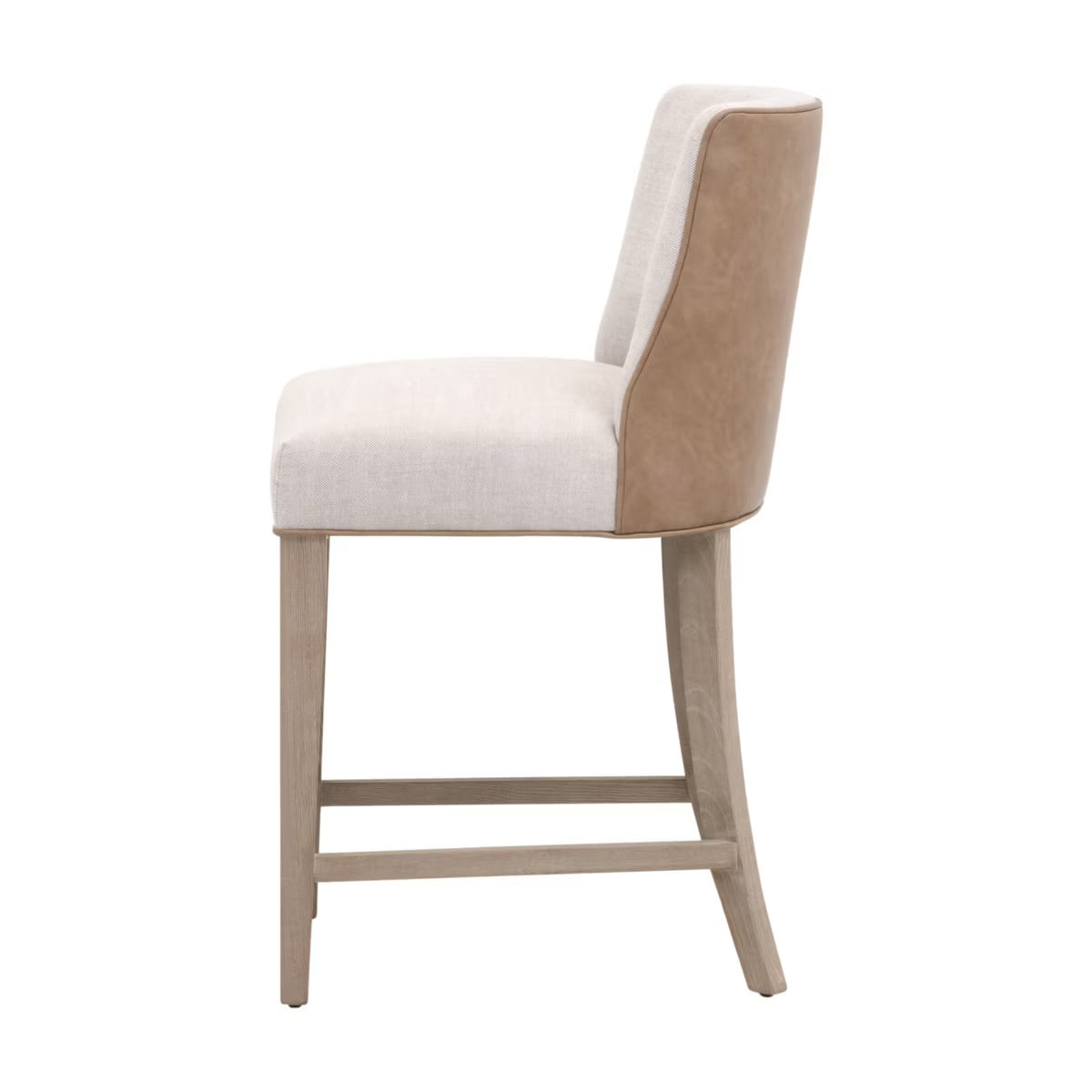 Essentials For Living Duet Counter Stool ~ Performance Bisque French Linen, Ivanhoe-Toast With Natural Gray Ash Frame - Image 3
