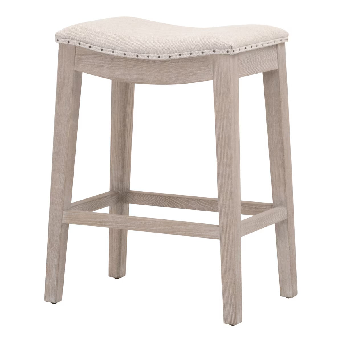 Essentials For Living Harper Counter Stool ~ Performance Bisque French Linen With Natural Gray Ash Frame - Image 2