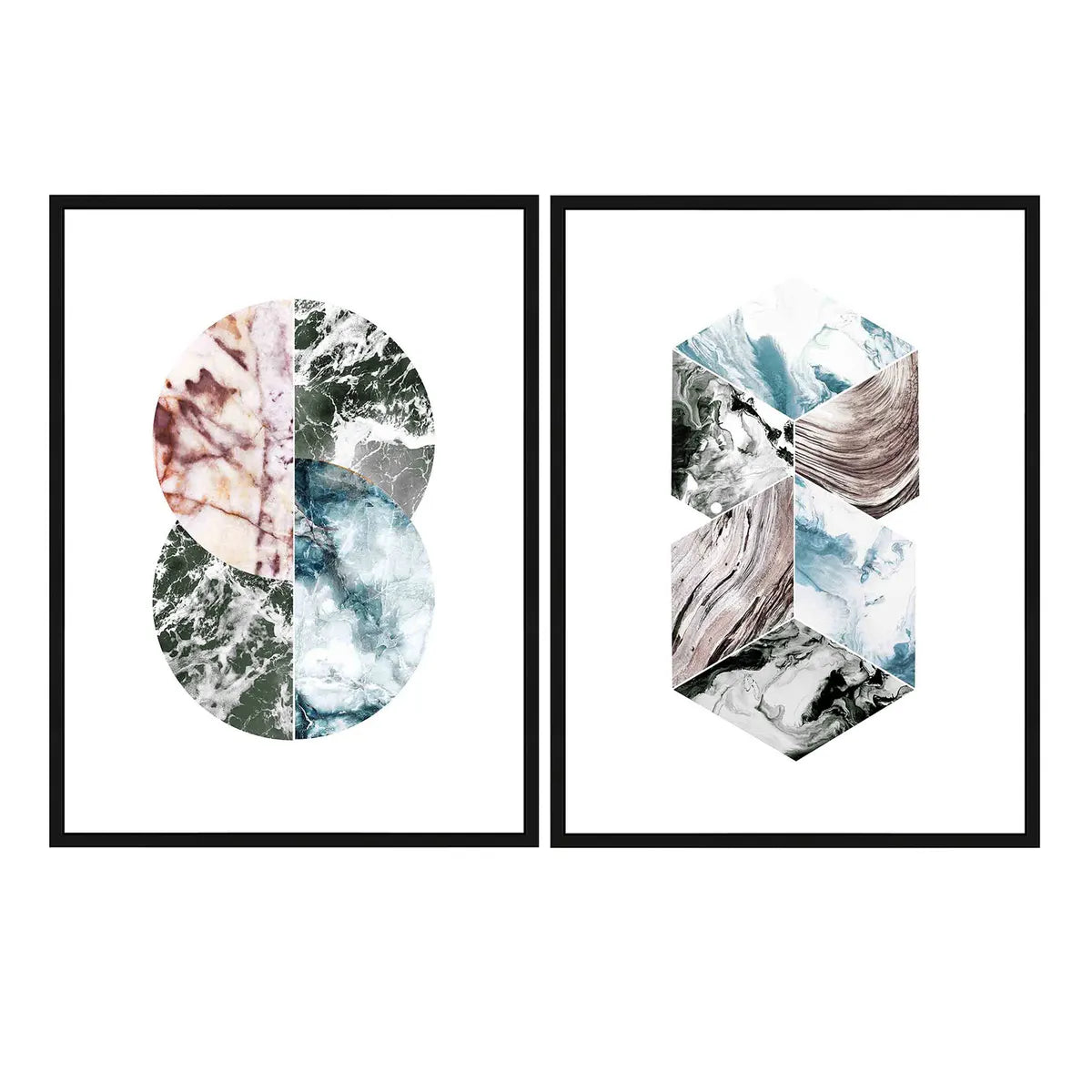 Crestview Collection Marble Duo Wall Art ~ Set Of 2 - Image 1