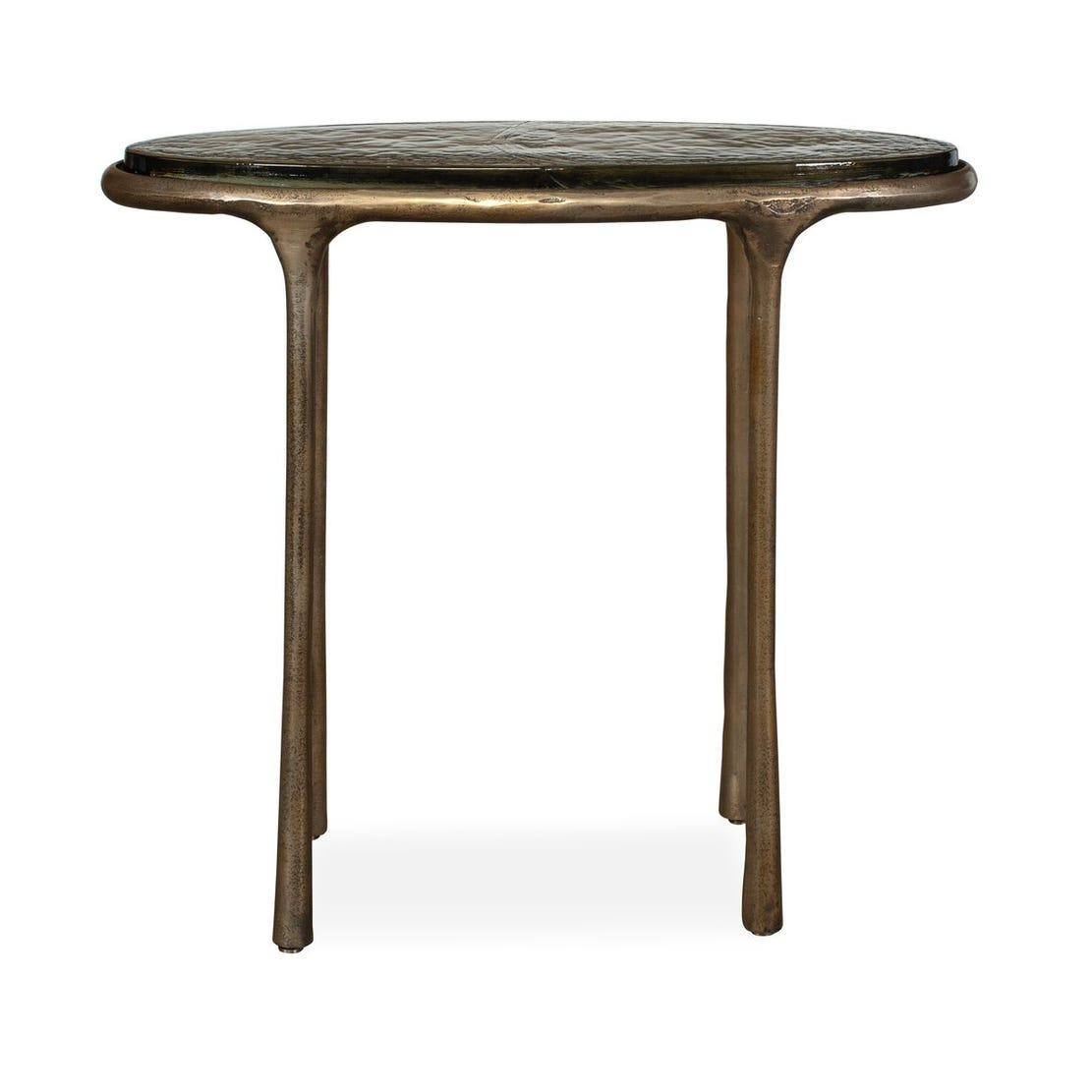 Uttermost Ata Warm Antique Brass Accent Table - Image 1