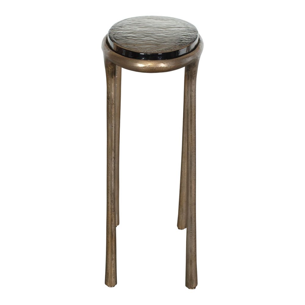 Uttermost Ata Warm Antique Brass Accent Table - Image 3