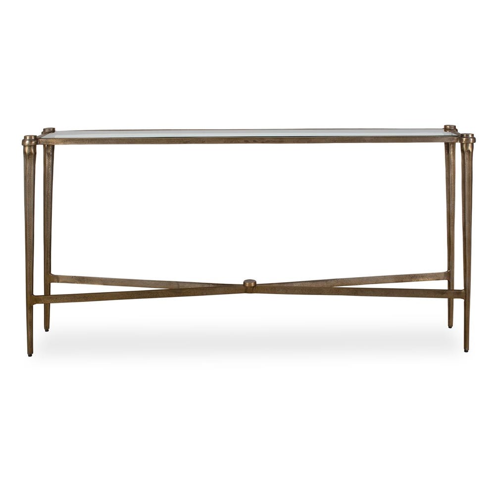 Uttermost Amara Antique Brass Console Table - Image 1