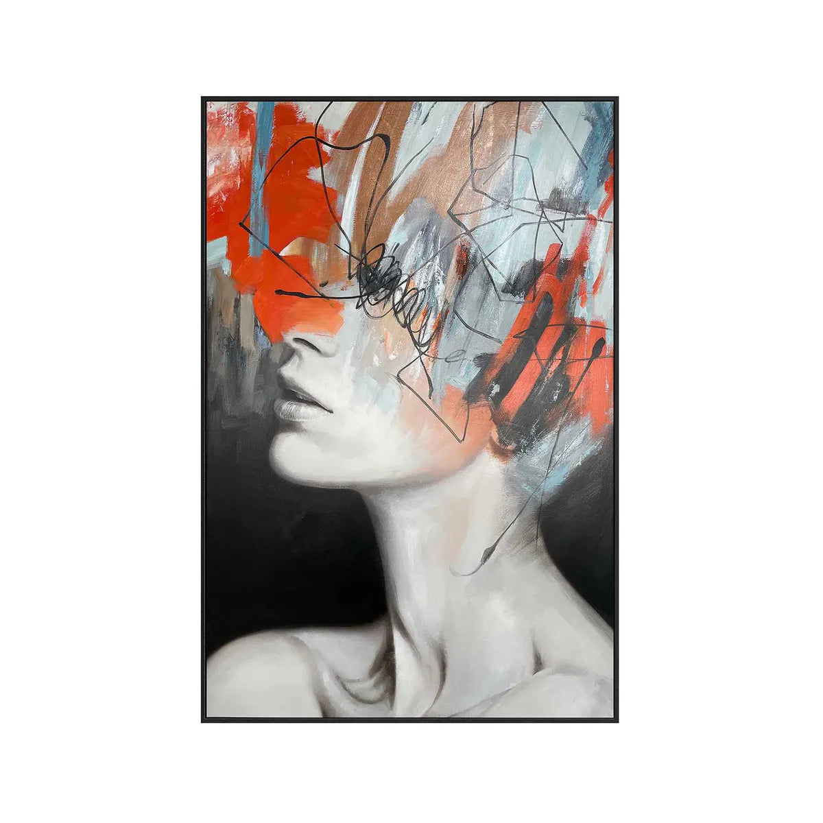 Crestview Collection Unclear Thoughts Hand Painted Canvas Wall Art - Image 1