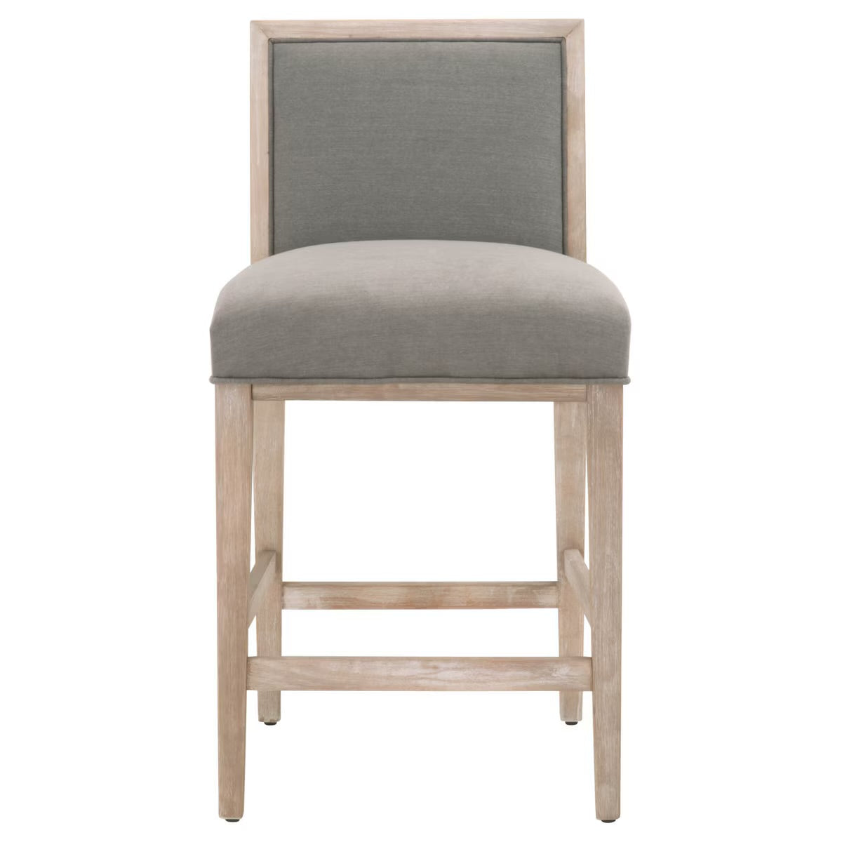 Essentials For Living Martin Counter Stool ~ LiveSmart Peyton-Slate With Natural Gray Frame (SET of 2) - Image 1
