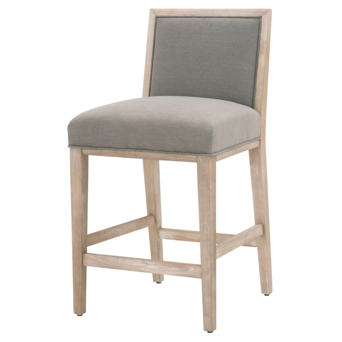 Essentials For Living Martin Counter Stool ~ LiveSmart Peyton-Slate With Natural Gray Frame (SET of 2) - Image 2