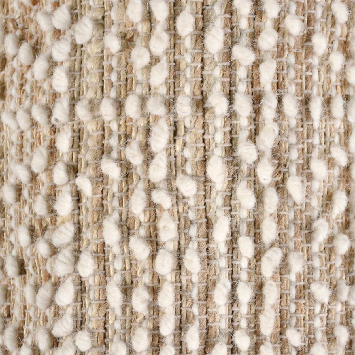 Anaya Home Natural Boucle Handwoven Oversized Stool - Image 3
