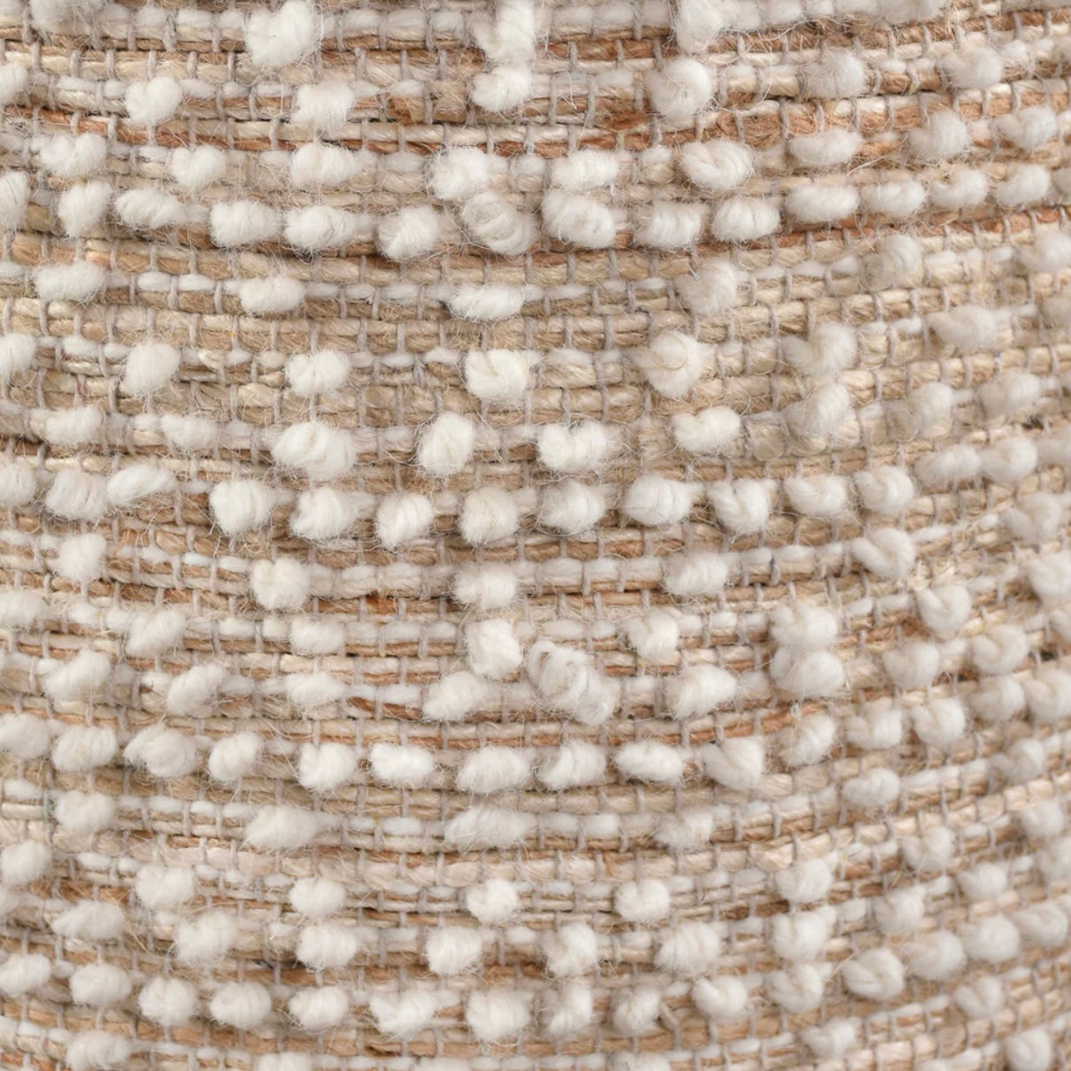 Anaya Home Natural Boucle Handwoven Round Pouf - Image 3