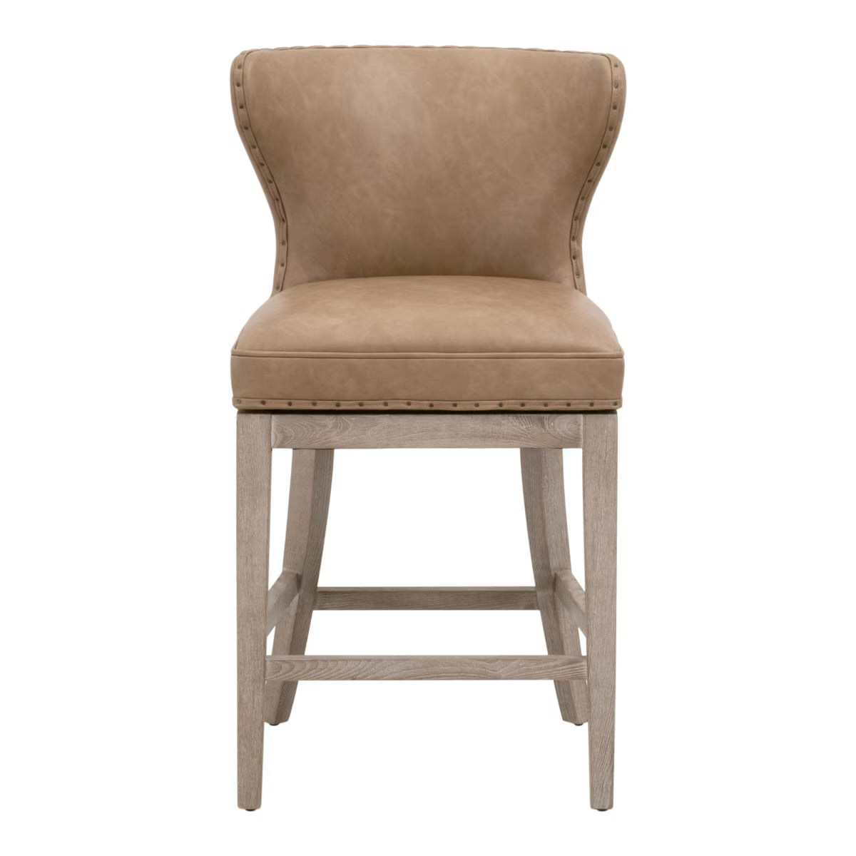 Essentials For Living Milton Swivel Counter Stool ~ Ivanhoe Toast With Natural Gray Ash Frame - Image 1