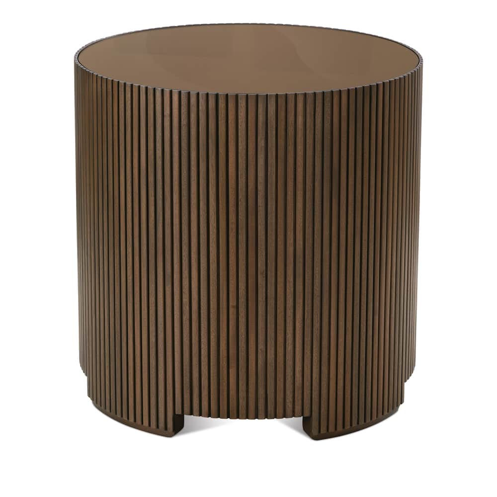 Rowe Furniture Kindred Round End Table ~ Sesame Finish - Image 1