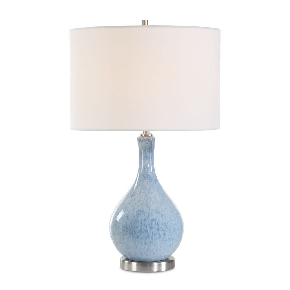 Casa Bella Living Elegant Soft Blue Glazed Accent Lamp - Image 3