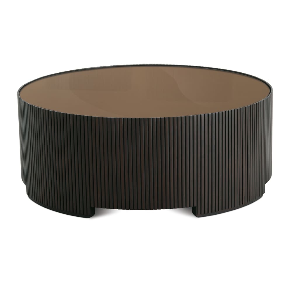 Rowe Furniture Kindred Mahogany Wood Round Coffee Table ~ Godiva Finish - Image 2