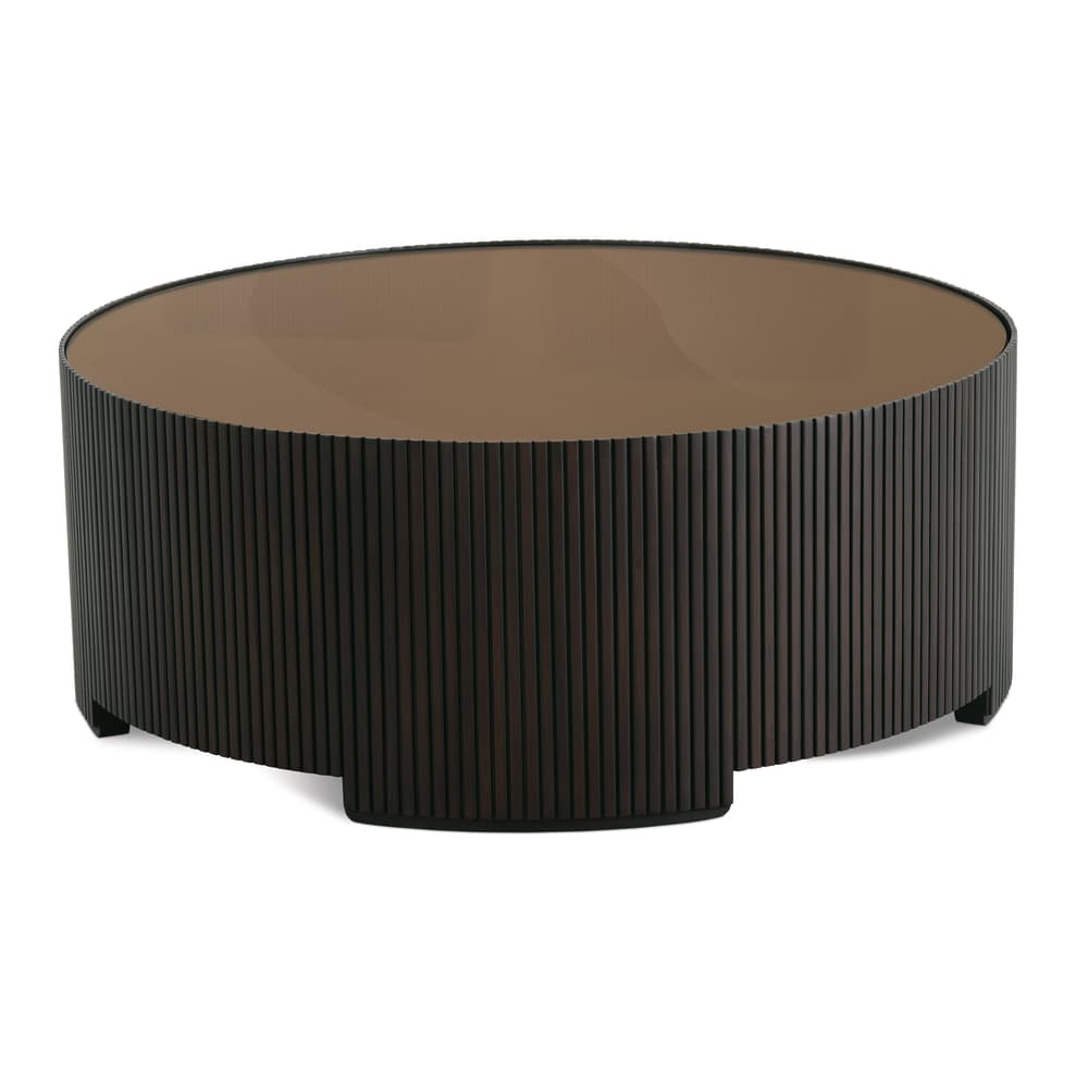 Rowe Furniture Kindred Mahogany Wood Round Coffee Table ~ Godiva Finish - Image 1
