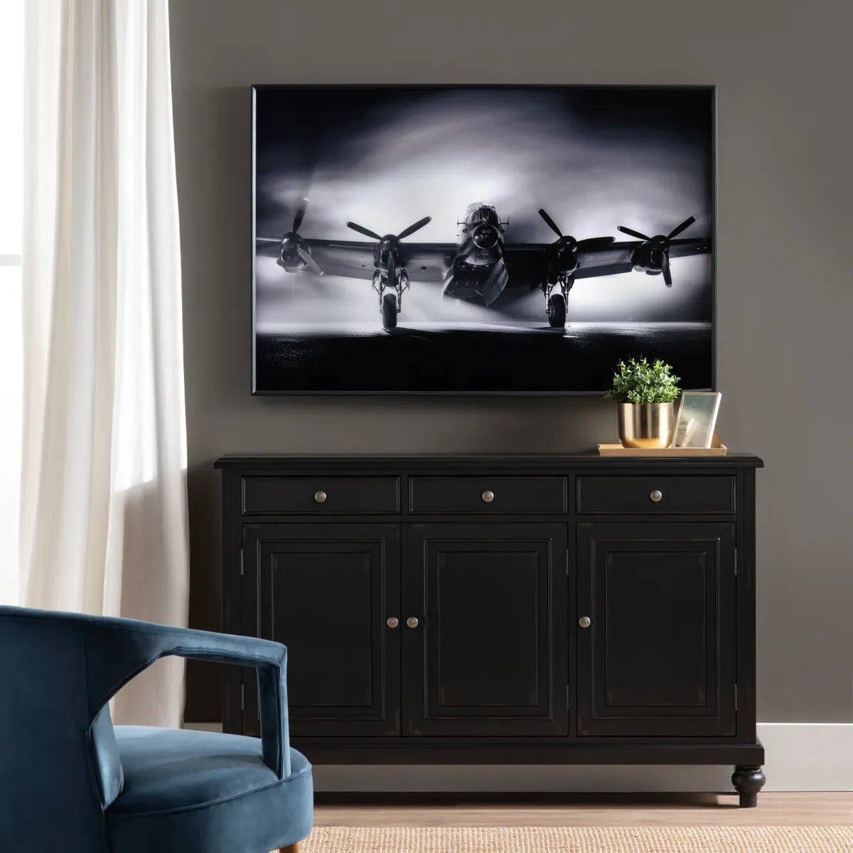 Crestview Collection Night Mission Black And White Wall Art - Image 1