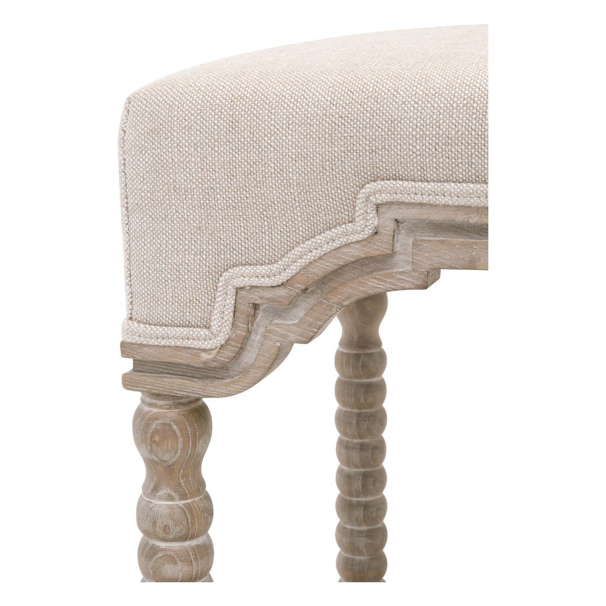 Essentials For Living Rue Counter Stool ~ Performance Bisque French Linen With Natural Gray Ash Frame - Image 3