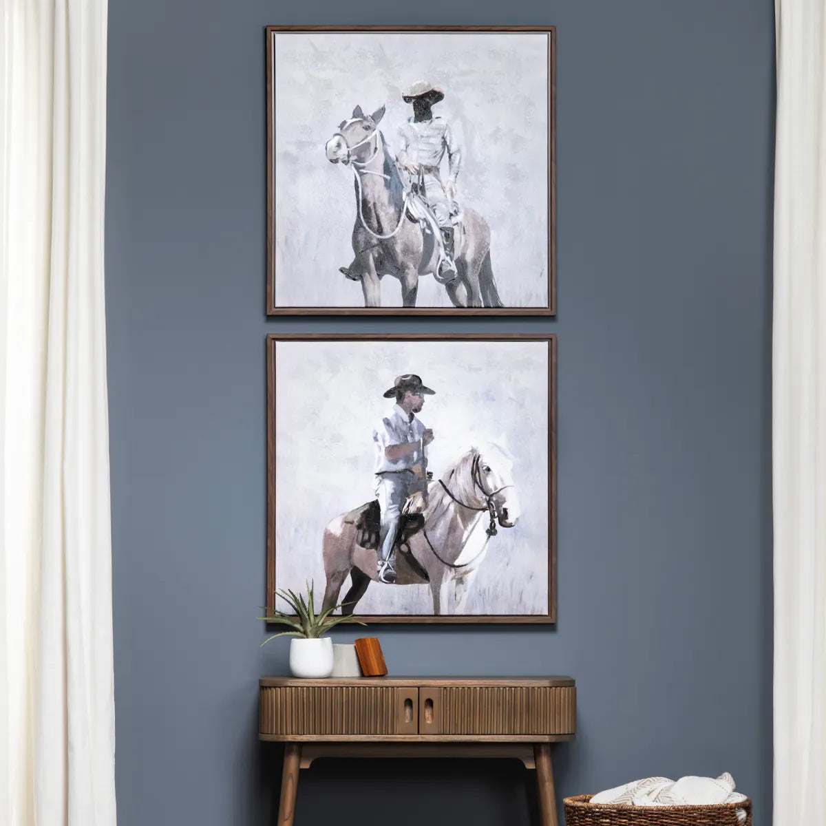 Crestview Collection Livingstone Canvas Paintings Wall Art ~ Set Of 2 - Image 1