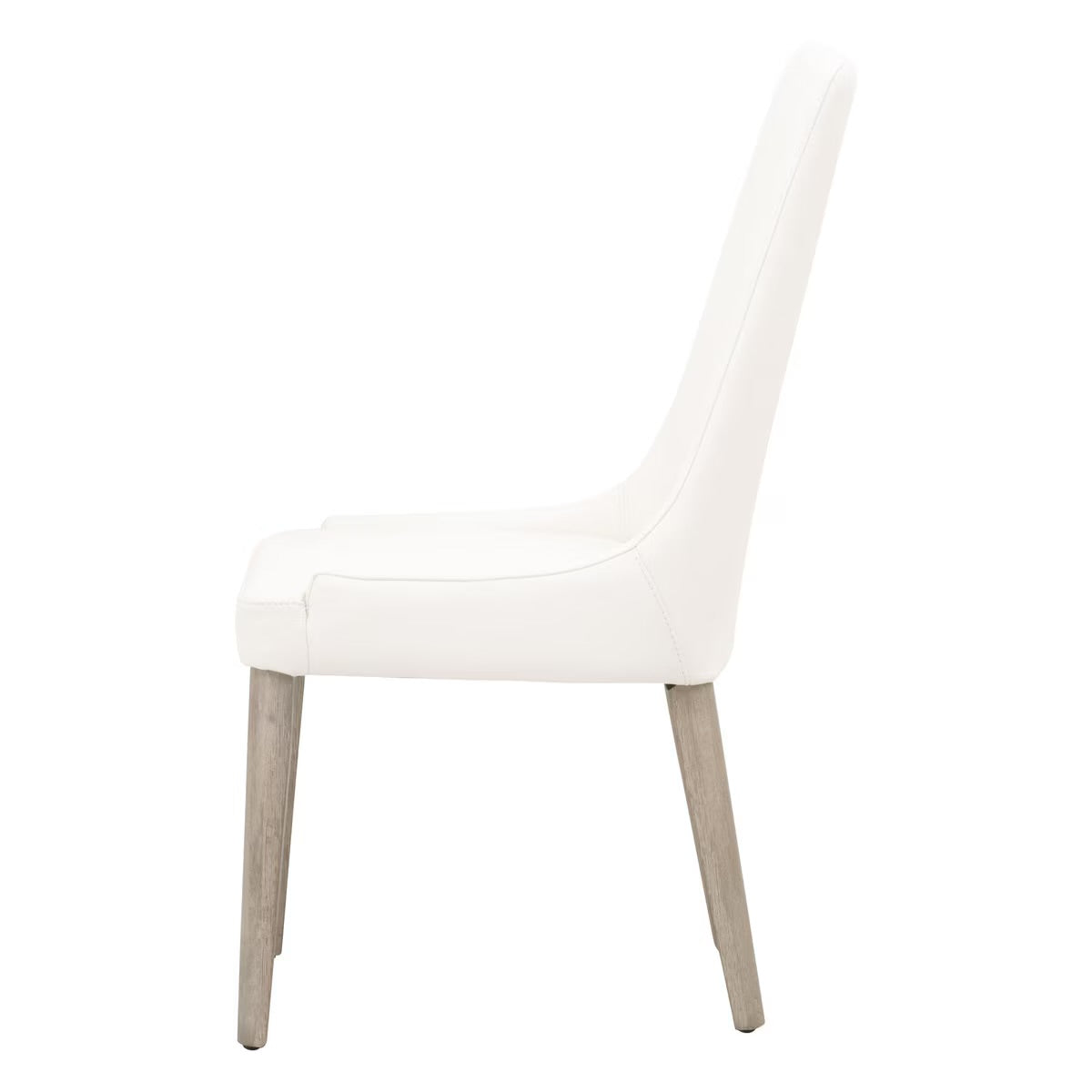 Essentials For Living Aurora Dining Chair~ Alabaster Top Grain Leather With Natural Gray Frame ~ SWEETHEART ~ LIMITED QUANTITY - Image 3