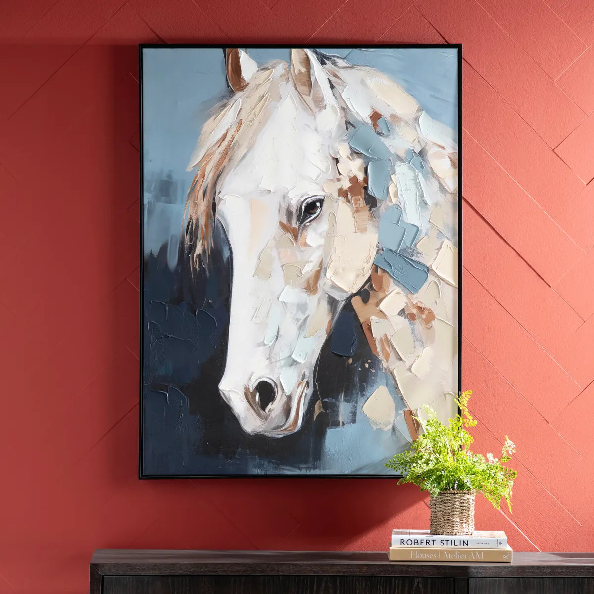 Crestview Collection Langley Hand Painted Canvas Wall Art - Image 1
