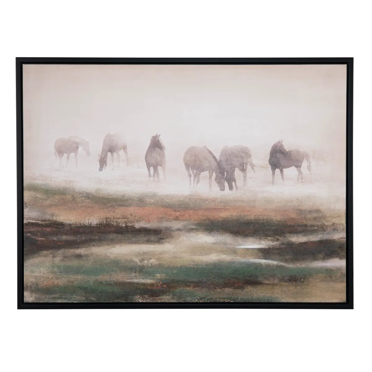 Crestview Collection Grazing Stallions Canvas Wall Art - Image 1