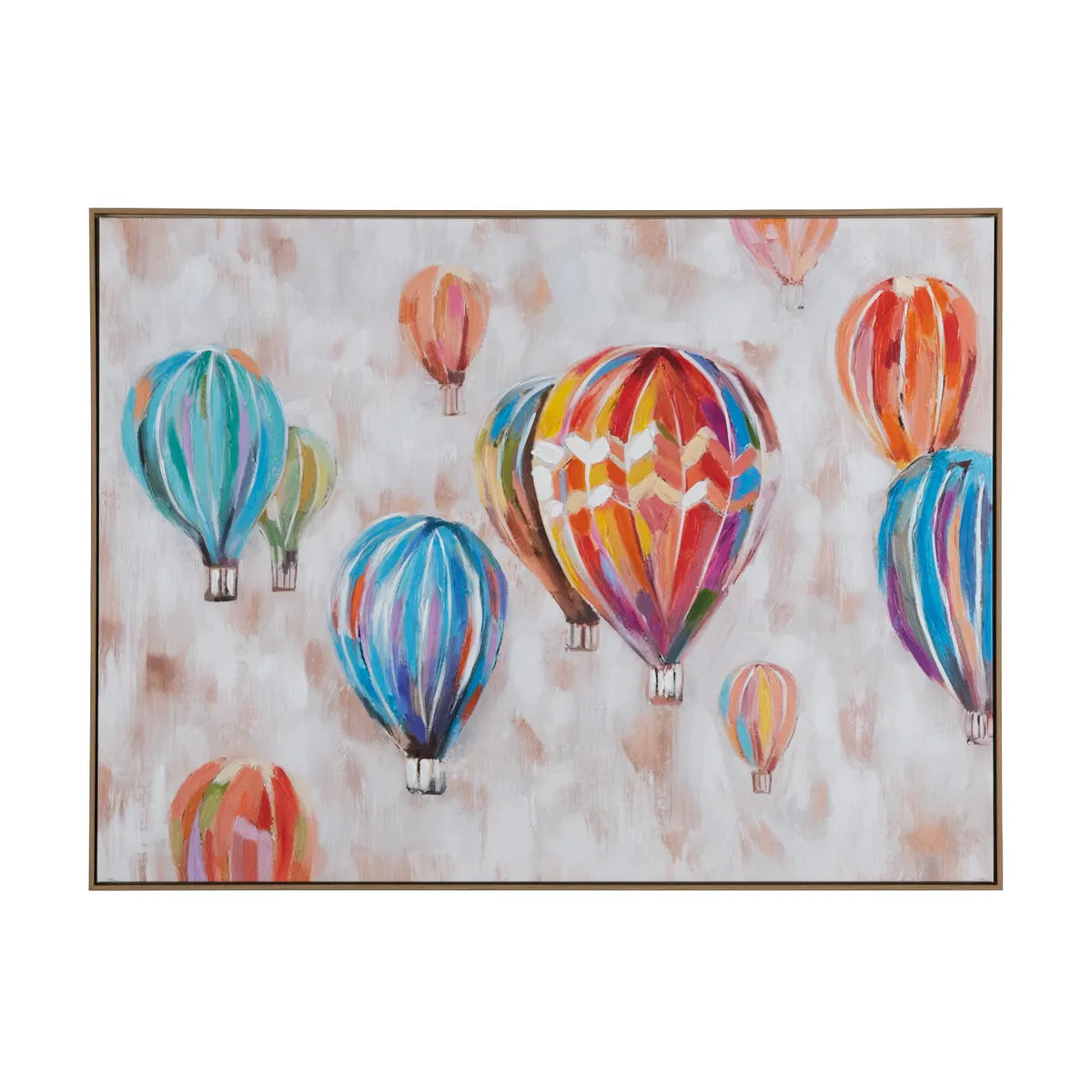 Crestview Collection Balloons Up Canvas Wall Art - Image 1