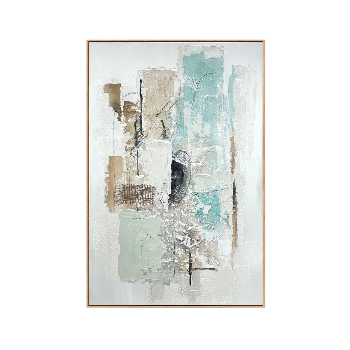 Crestview Collection Coastal Breeze Hand Painted Wall Art - Image 1