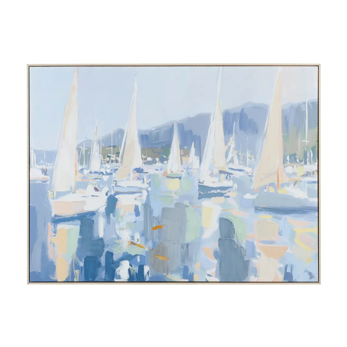Crestview Collection Jupiter Hand Painted Canvas Wall Art - Image 1