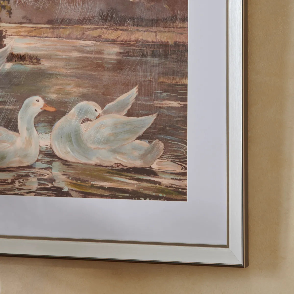 Crestview Collection Swan Lakes Hand Painted Wall Art - Image 3