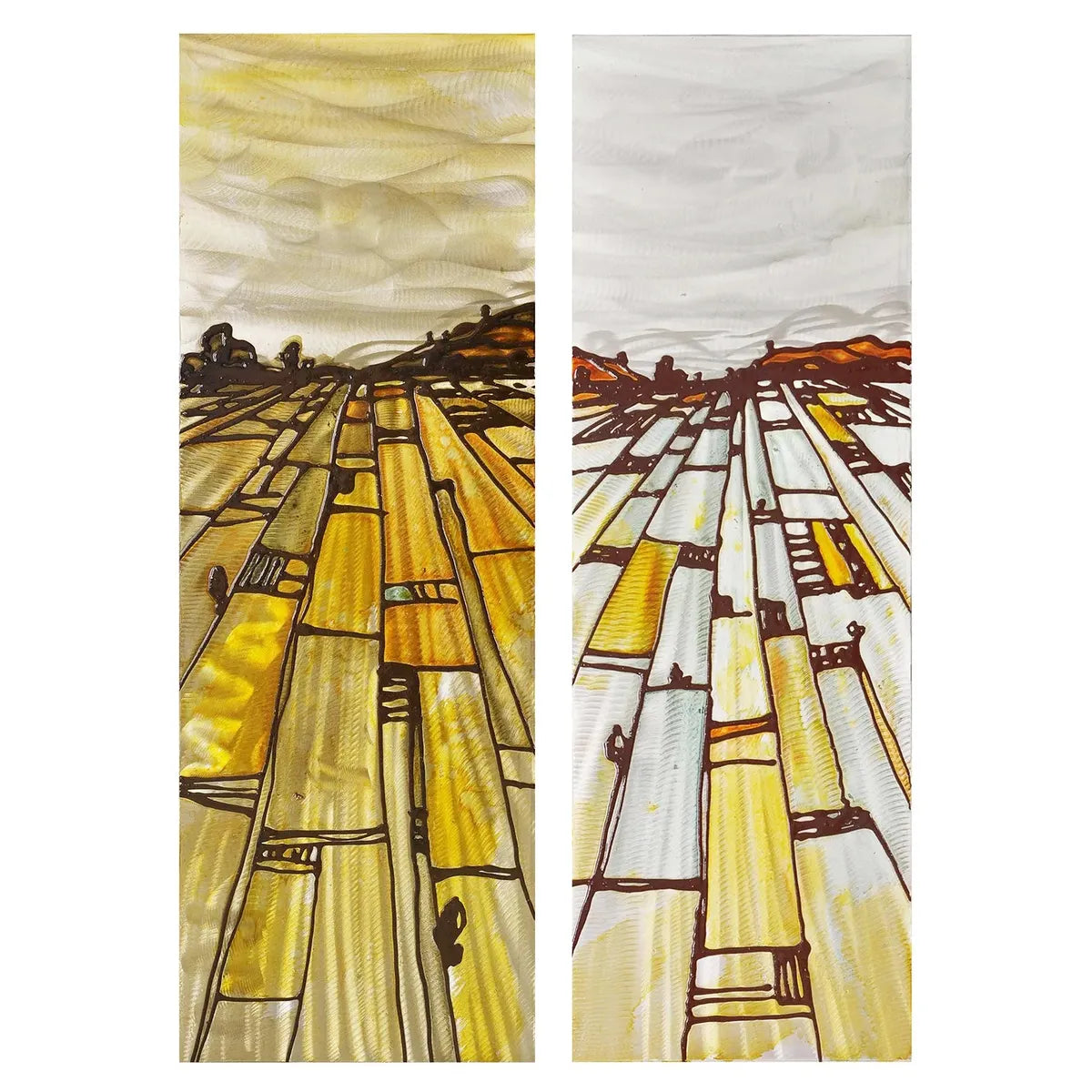 Crestview Collection Geometric Wall Art ~ Set Of 2 - Image 1