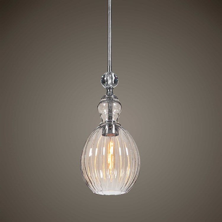 Uttermost Gigi Cognac Plated Glass Mini Pendant Light - Image 3