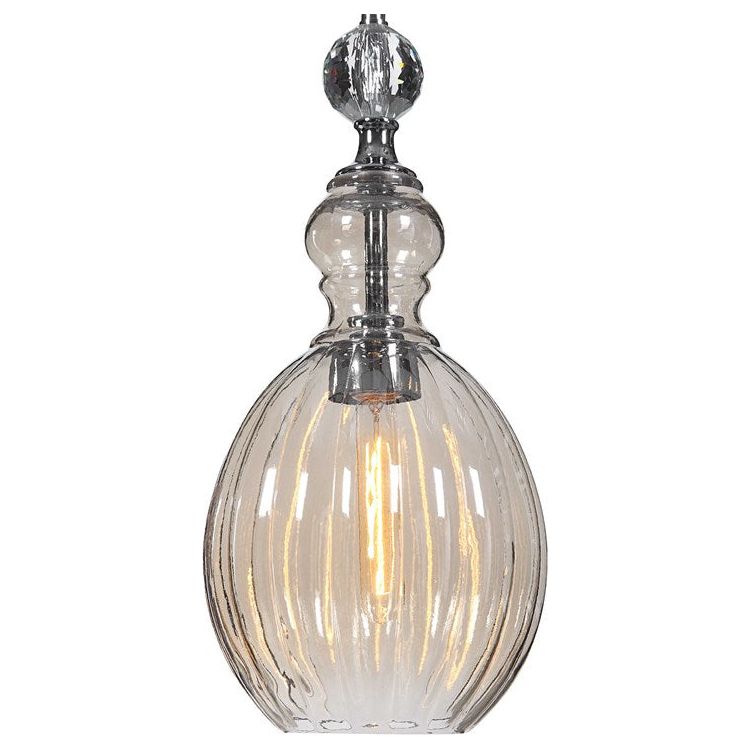 Uttermost Gigi Cognac Plated Glass Mini Pendant Light - Image 2