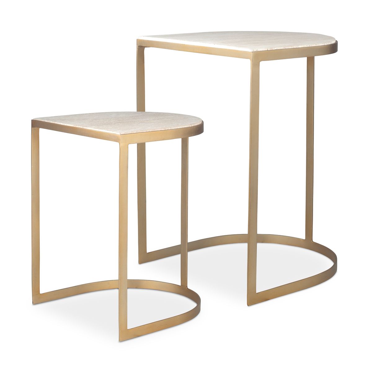 Uttermost Lindon Gold Finish Nesting Tables ~ Set Of 2 - Image 1