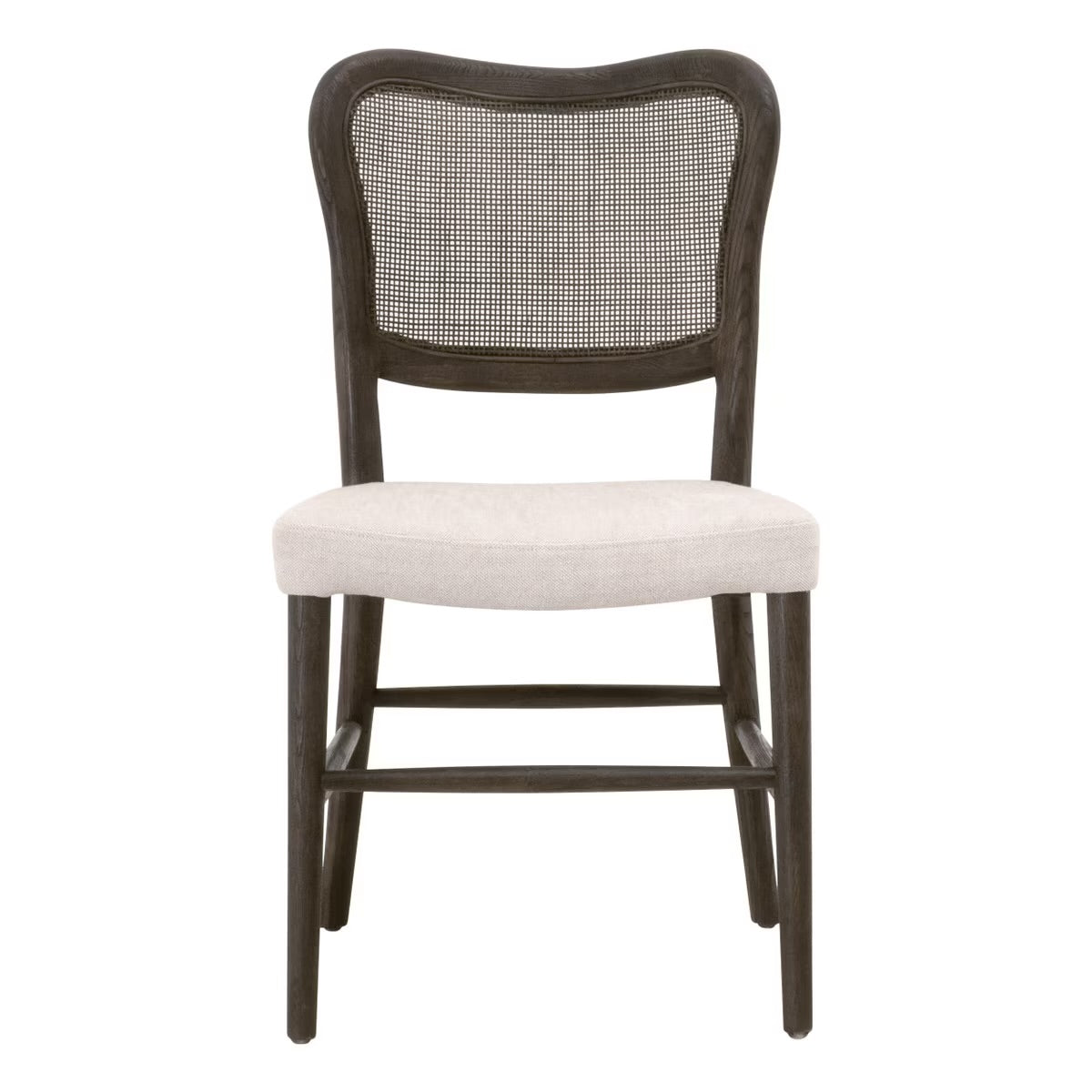 Essentials For Living Cela Dining Chair ~ Bisque With Matte Brown Oak & Matte Brown Cane Frame (SET of 2) - Image 1