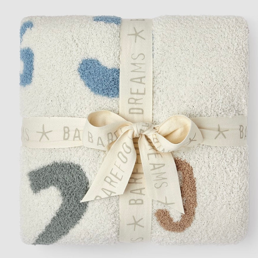 Barefoot Dreams CozyChic Number Stroller Baby Blanket ~ Honeycomb - Image 2
