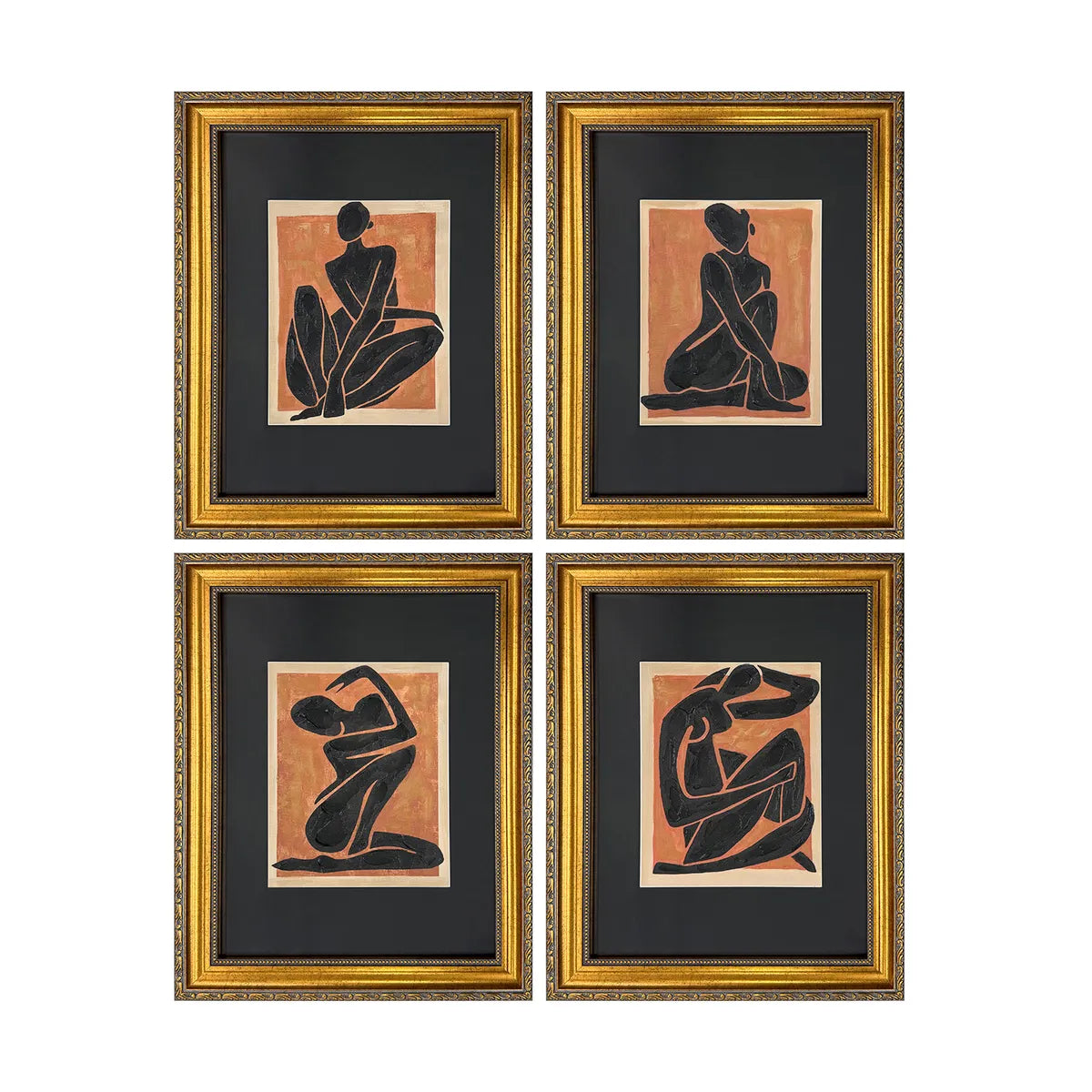 Crestview Collection Poses Hand Painted Wall Art ~ Set Of 4 - Image 2
