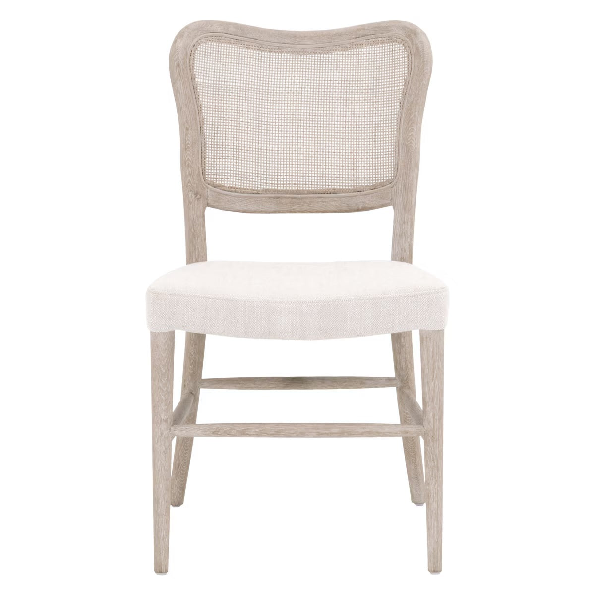 Essentials For Living Cela Dining Chair ~ Bisque With Natural Gray Oak & Natural Gray Cane Frame (SET of 2) - Image 1