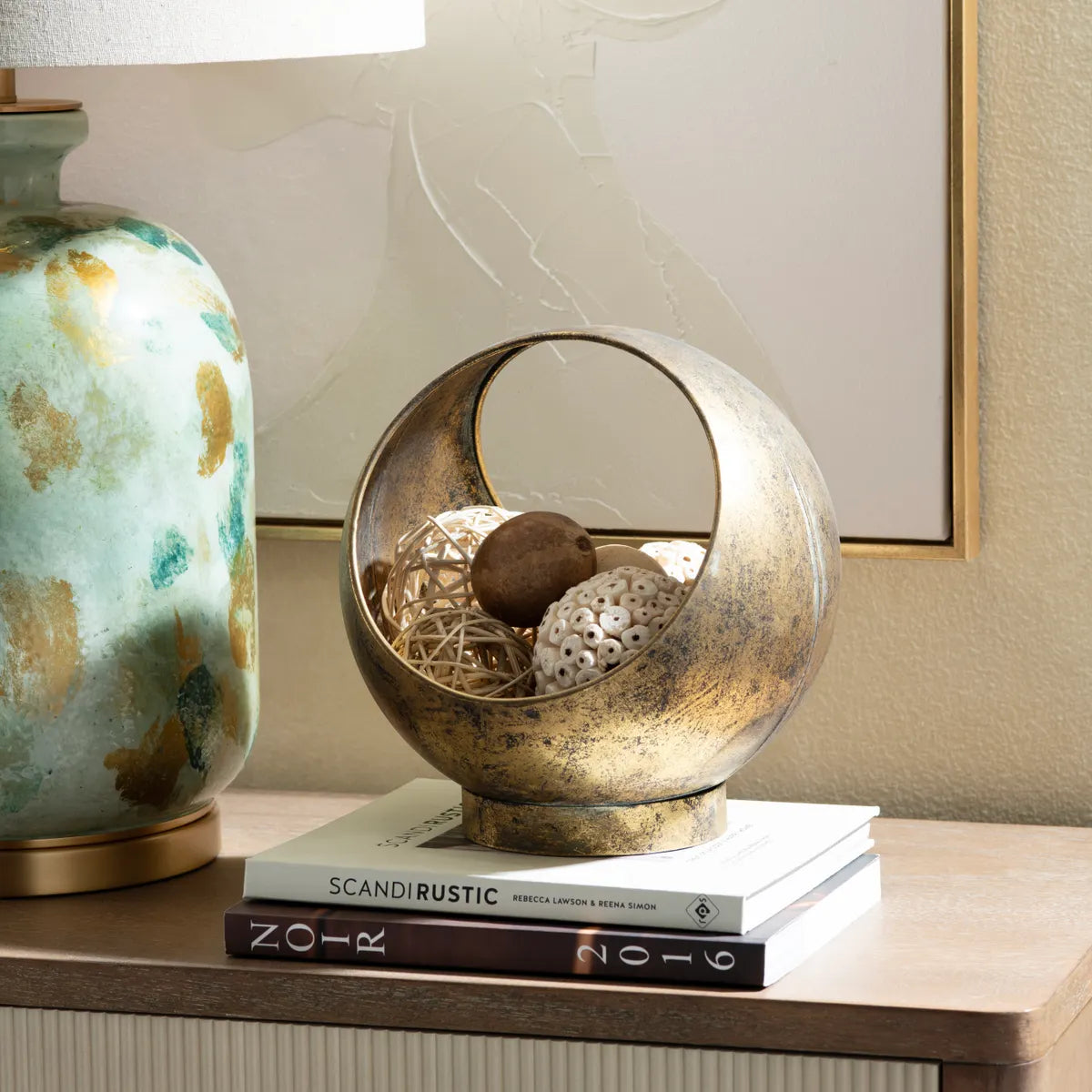 Crestview Collection Sansa Gold Containers ~ Set Of 2 - Image 3