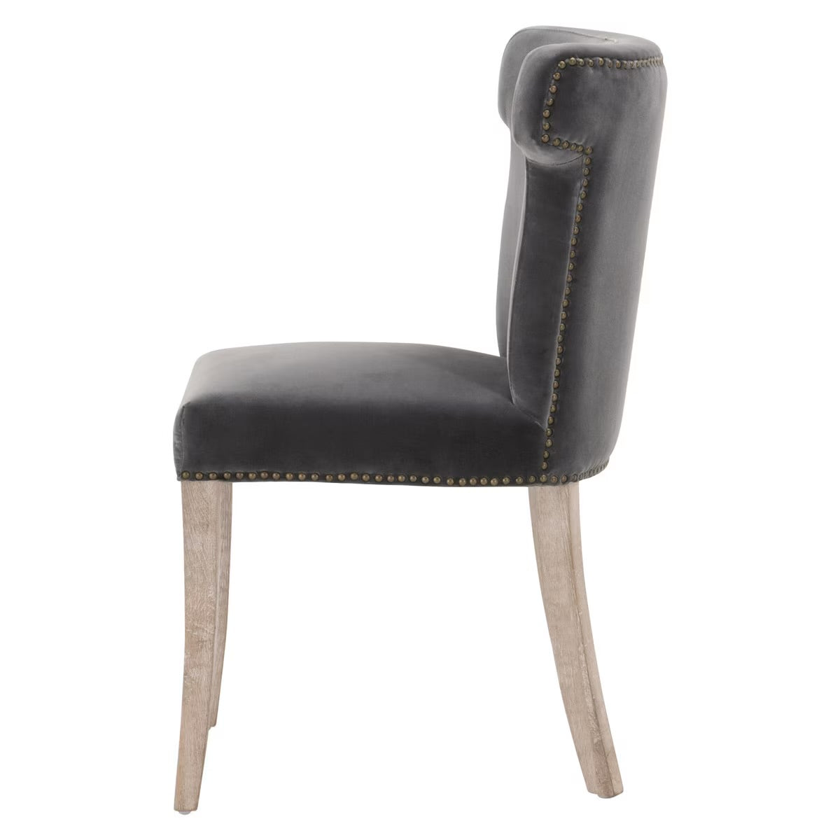 Essentials For Living Celina Dining Chair ~ Dark Dove Velvet With Natural Gray Oak Frame - Image 3