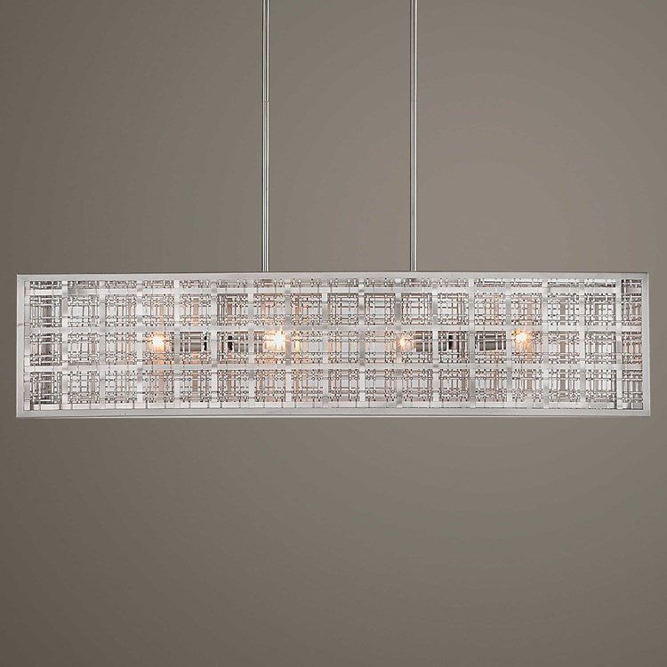 Uttermost Pendleton Satin Nickel Finish Linear Island Light - Image 1
