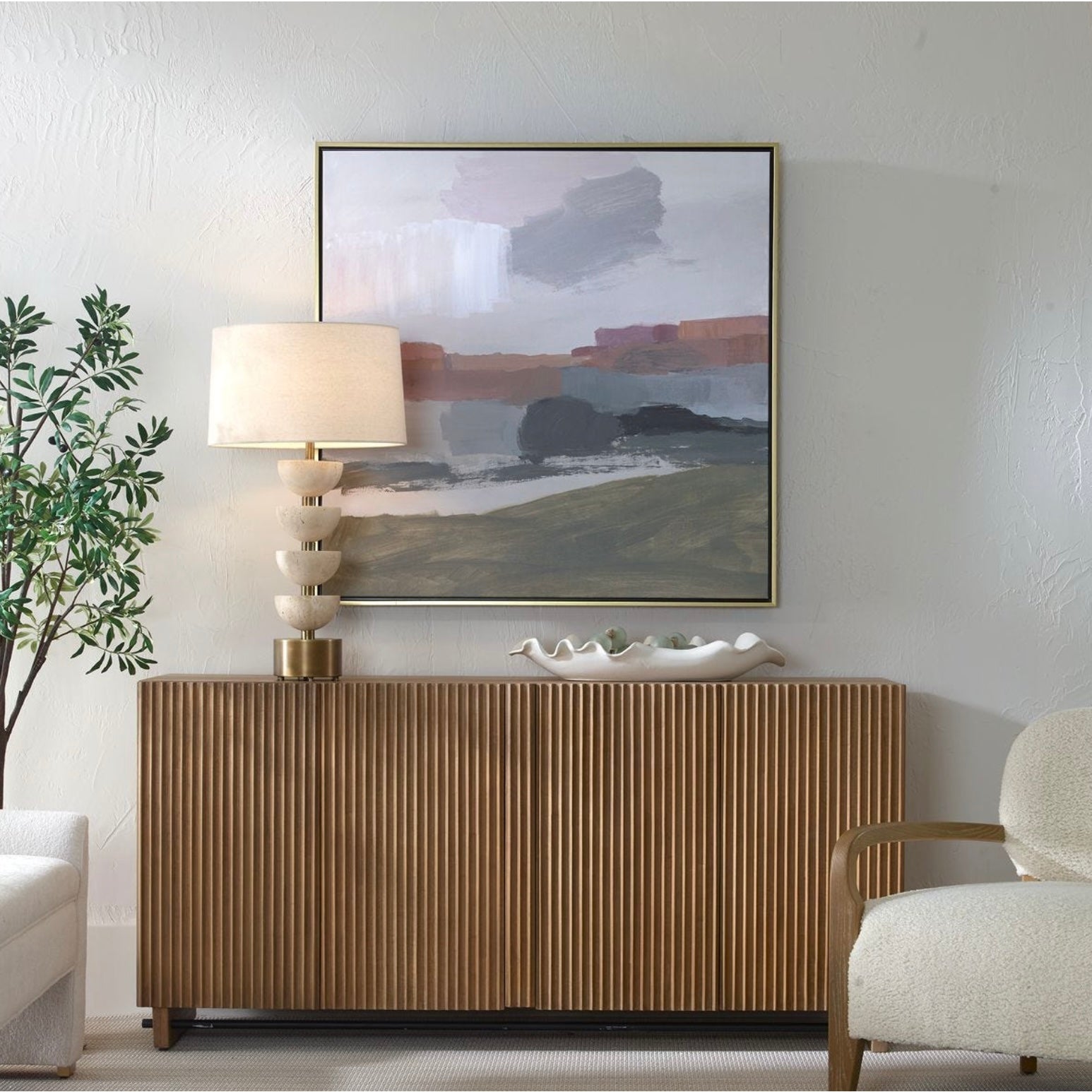 Uttermost Westward Abstract Framed Canvas - Image 1