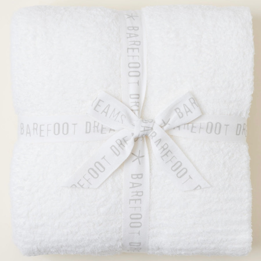 Barefoot Dreams CozyChic Throw Blanket ~ Pearl - Image 1