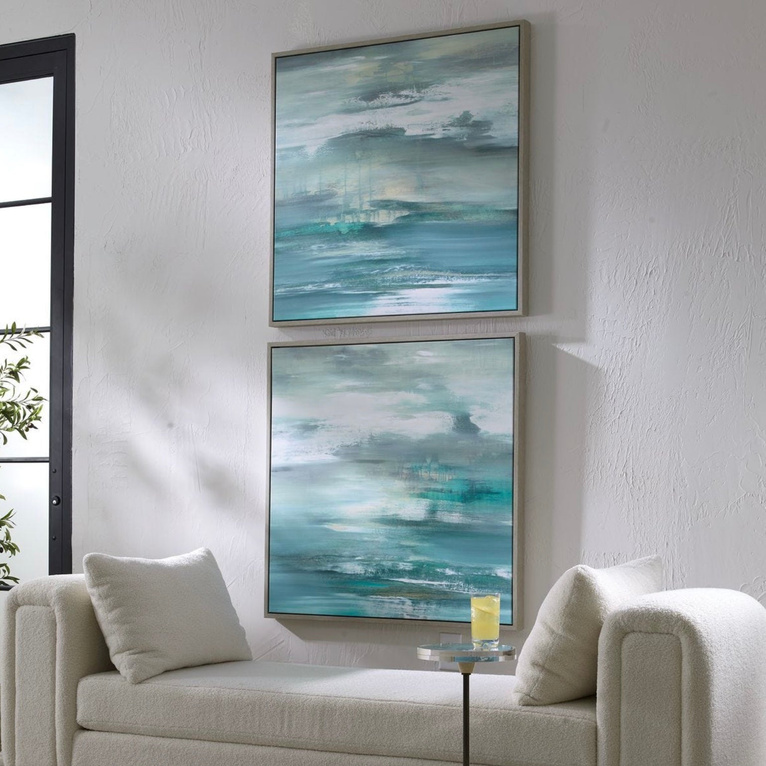 Uttermost Tranquil State Of Mind Framed Canvas ~ Set Of 2 - Image 2